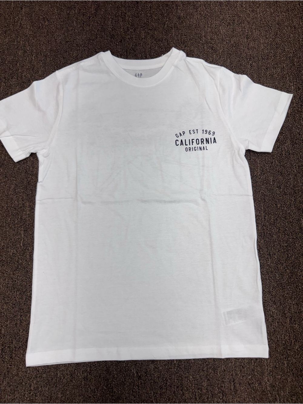 GAP White Short Sleeve Tee with California Chest Print